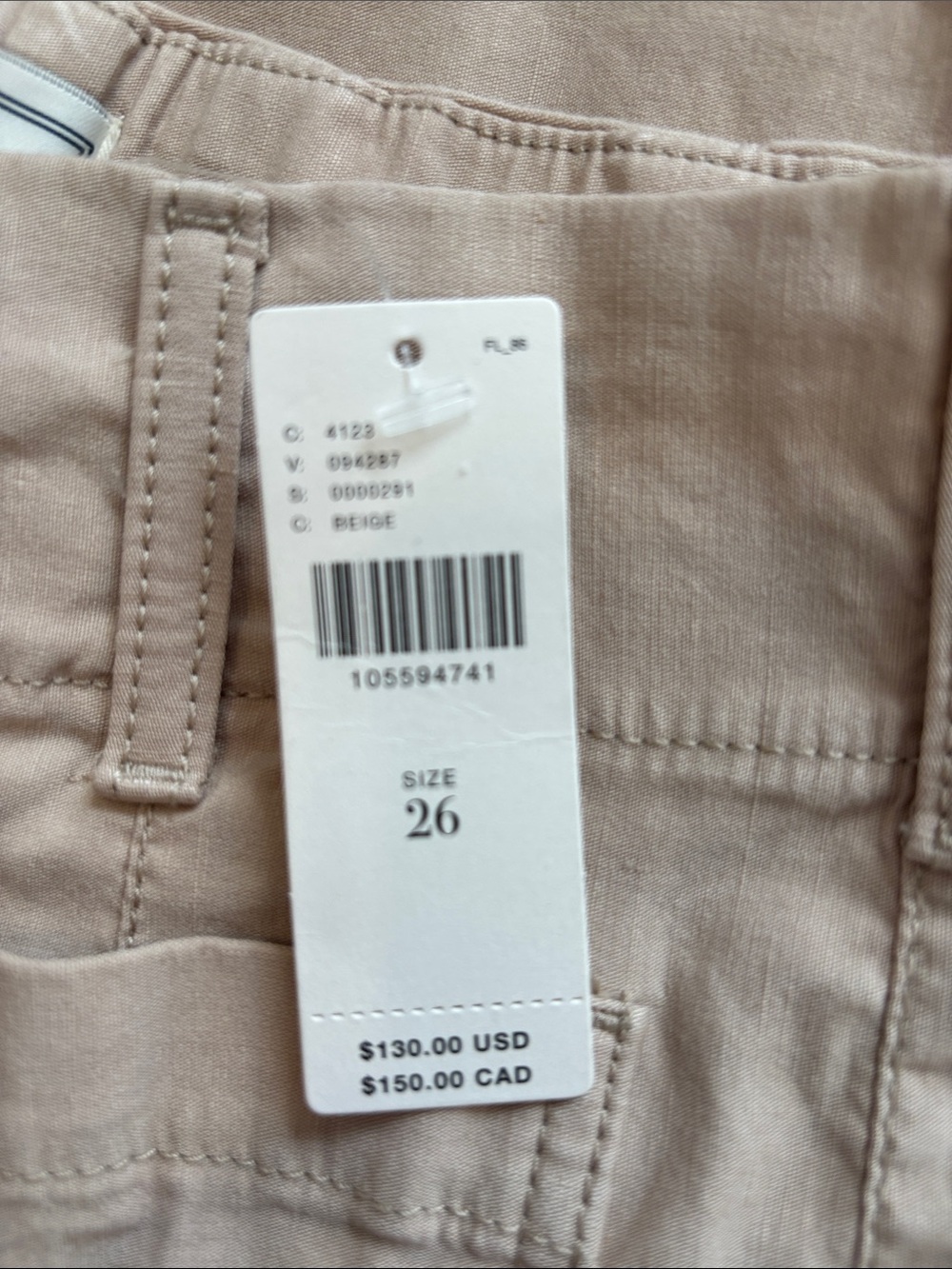 Maeve The Colette Magic Fabric Full Length Pants in Beige Size 26. NWT - Picture 10 of 12